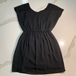 Lush Black Harper Chiffon Dress